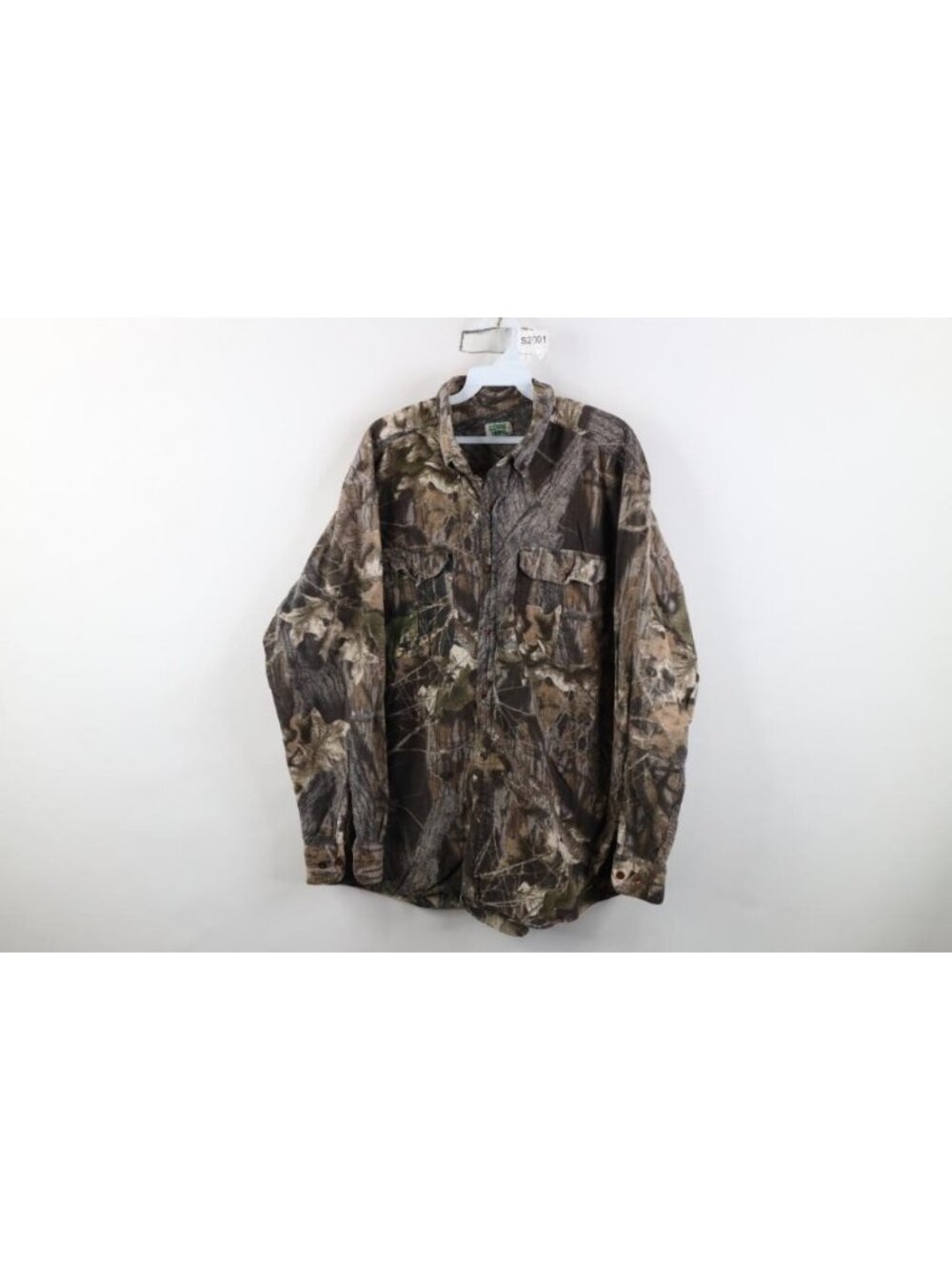 Vintage 90s Camouflage Flannel Collared Button Down Shirt Mens Size 2XL Faded